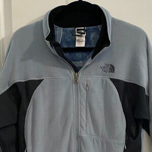 North Face Womens L Windwall Light Blue/Black Jacket